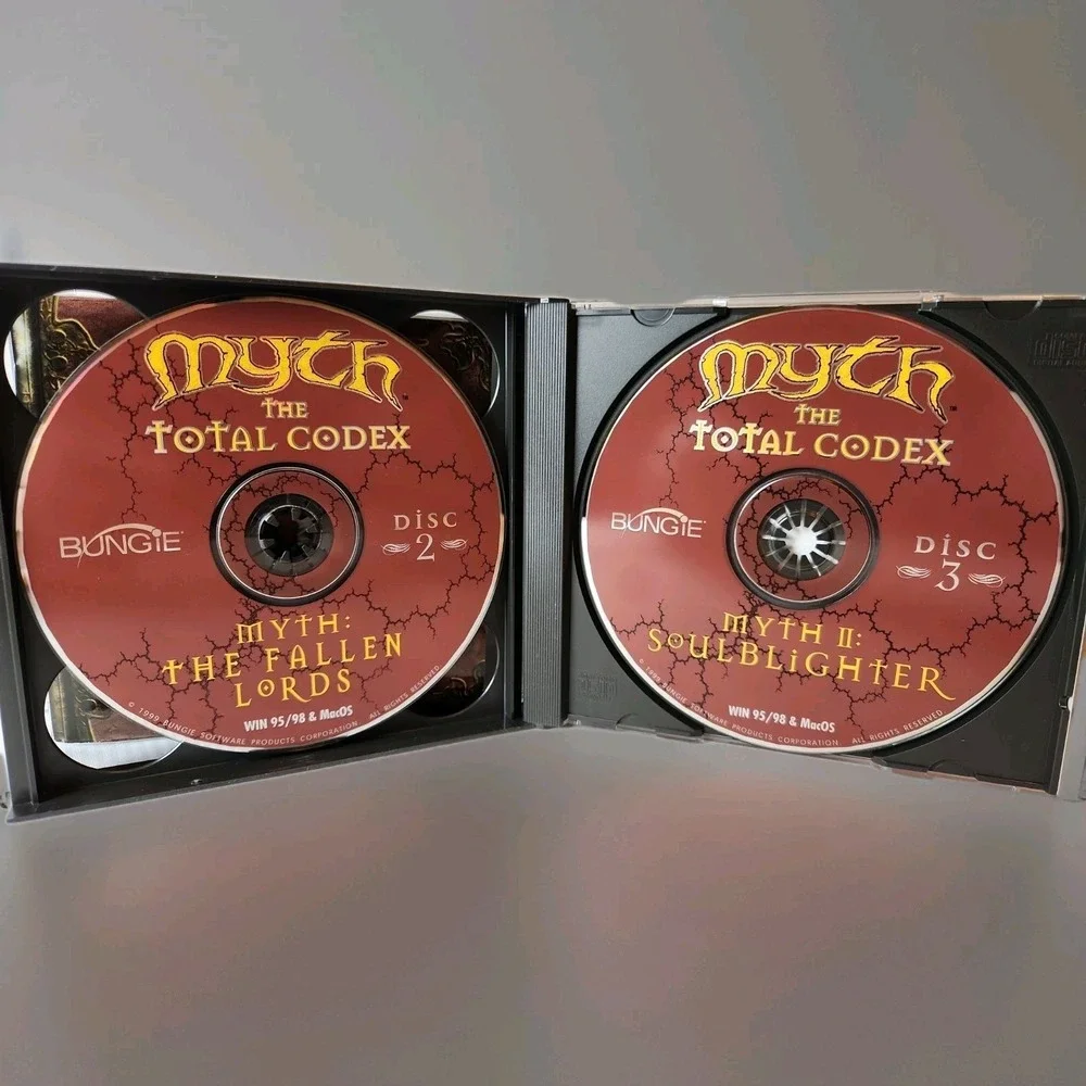 Myth: The Total Codex (WIN 95/98 & MacOS) Preowned 3-Disc‎ 2- Games 17+yrs